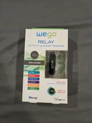 New WeGo Activity & Sleep Tracker Relay Blue Wireless Fitness Tracking iPhone - Imagem 1 de 4