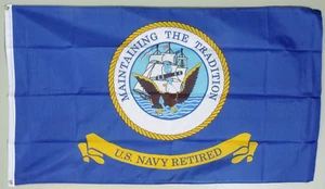 United States Navy Retired 3'x5' Polyester Flag/Banner#76029 - Picture 1 of 2