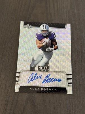 2019 Leaf Metal Draft Silver Wave Autographs #BA-AB1 ALEX BARNES Auto ROOKIE RC - Image 1 of 2