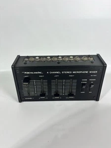 Realistic 32-1105 4-Channel Stero Microphone Mixer 1/4" Aux RCA LR - Picture 1 of 3