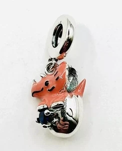 925 Sterling Silber Baby Dinosaurier Charm für Armband oder Halskette - Bild 1 von 4