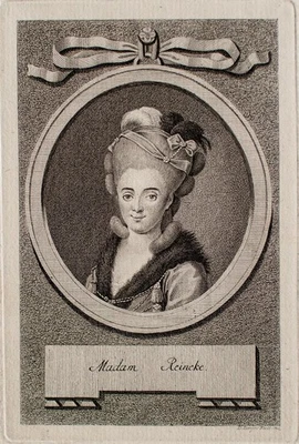 Gottfried Daniel Berger Frauenporträt Rokoko Madam Reineke Orig Kupferstich 1781 - Bild 1 von 2