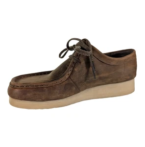 Clarks Originals Wallabee stivali chukka bassi scamosciati gomma marrone scarpe da donna 9M  - Foto 1 di 11