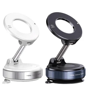 MagSafe Vacuum Phone Holder Car Mount 360° Suction Cup Magnetic Stand Foldable. - Picture 1 of 21