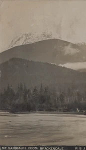 MT GARIBALDI DE BRACKENDALE FOTO REAL POSTAL BC CANADÁ 1909 RPPC - Imagen 1 de 2