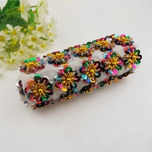 30pcs/3.2cm Sequins Embroidery Flower Patches Arts Crafts Sewing Patches (Col... - Picture 1 of 1