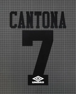 CANTONA #7 1992-1994 Player Size Premier League Black Nameset - Picture 1 of 1