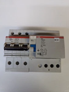 ABB S 273 K 63 A 63 Amp Triple Pole 3 Pole MCB & D 63 Amp 30 mA RCBO 6kA Breaker - Picture 1 of 8