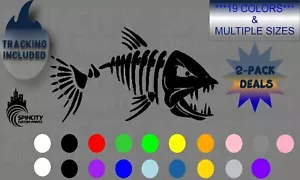 Calcomanía de vinilo para coche esqueleto de hueso esqueleto de pez ventana pegatina pesca - Imagen 1 de 12