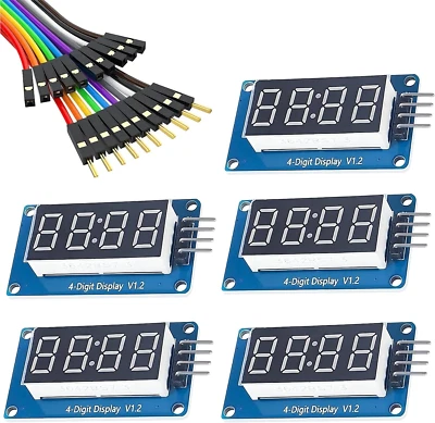 Wwzmdib 4 Digit 7 Segment Digital Tube LED Display Board for Arduino (5 Pcs) - Image 1 of 4