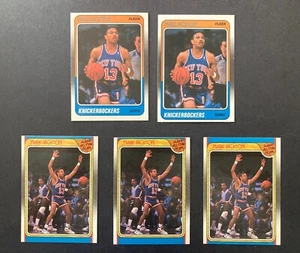 Tarjeta y pegatina de radiocontrol de novato Fleer 1988-89 - Lote de 5 tarjetas - #W071523A - Imagen 1 de 2