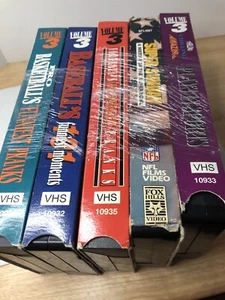 Vintage Sports VHS Tapes Basketball Football Baseball 5 tapes Funniest Pranks - Picture 1 of 11