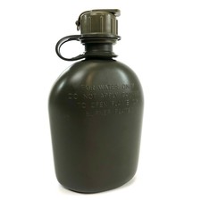 1 Quart Canteen w NBC Cap, US Military Heavy Duty Plastic Bottle, Olive Drab