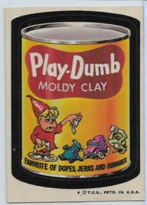 Play Dumb Moldy Clay 1974 Wacky Packages Orig. 6ª serie Parodia de Play Doh  - Imagen 1 de 2