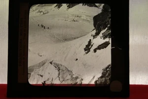 ASCENSION DU MONT BLANC ALPES PHOTO ANCIENNE PLAQUE DE VERRE MOLTENI 1900 PARIS - Picture 1 of 1