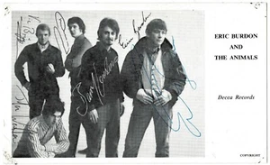 Eric Burdon Autograph from late1960s. CoA - Picture 1 of 2