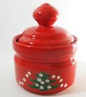 Waechtersbach Christmas Tree Red Sugar Bowl With Lid Original Pattern New