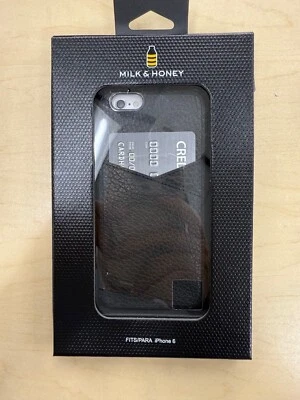 Milk And Honey Slim Wallet Case for Apple iPhone 6/6S - Black Leather - Image 1 of 4