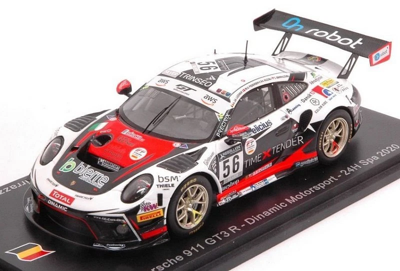 Spark SB406 1/43 PORSCHE 911 GT3 R NO.56 DINAMIC MOTORSPORT 24H SPA 2020