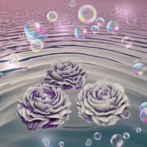3pcs Scented Candle, Handmade Soy Wax, Home Decor | Gift Idea, Purple Ombre Rose - Picture 1 of 7