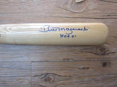 Bill Mazeroski Autograph Signed Bat HOF 01 Pittsburgh Pirates JSA - Image 1 of 4