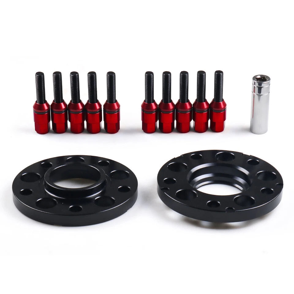For BMW E36/E82/E88 5x120mm 15mm Hubcentric Wheel Spacers M12x1.5 Tapered Bolts - Image 1 of 4