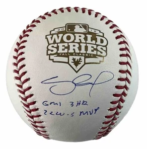 PABLO SANDOVAL SIGNED 2012 WORLD SERIES BASEBALL “12 WS MVP GM 1 3 HR” BAS COA - Picture 1 of 2