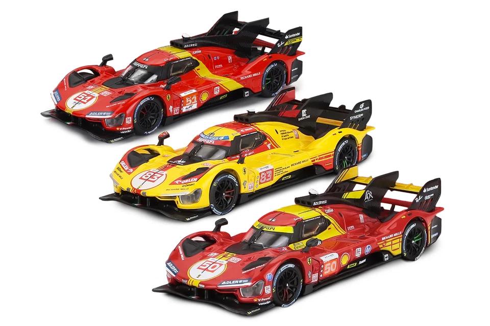 3x Modellini Ferrari 499p #50 #51 #83  24 ore Le Mans Scala 1:43 Burago - Immagine 1 di 4