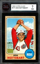 1968 TOPPS OPC O PEE CHEE BASEBALL #171 Don Nottebart KSA 7 NM Cincinnati Reds
