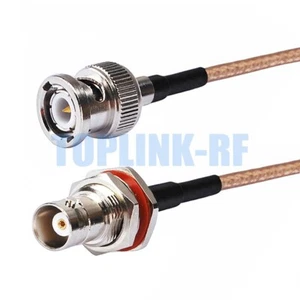 BNC Male Plug to BNC Female Jack Bulkhead RF Pigtail Cable RG316 for WiFi - Photo 1/4