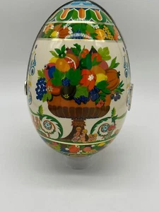 Vintage S Mantovani Perugina Imperial Easter Egg Candy Container Rico Nova 8" - Picture 1 of 8