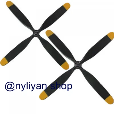 Volantex 2pcs 4-Blade Mustang BF109 P51D P40 F4U Zero Fighter RC Plane Propeller - Image 1 of 4