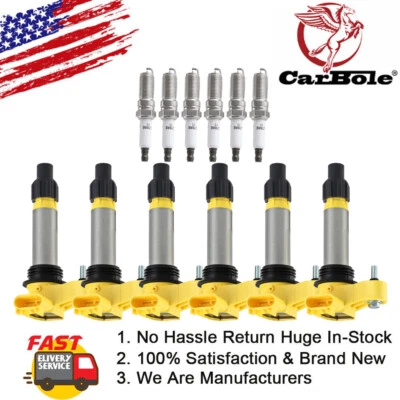 HIGH PERFORMANCE SPARK PLUG AND IGNITION COIL PACK FOR CADILLAC CHEVY BUICK 3.6L - Image 1 of 4