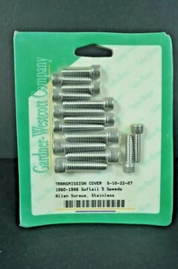 Gardner Westcott Stainless Transmission Cover Allen Bolts 1980 1986 Softail 5 SP - Picture 1 of 8