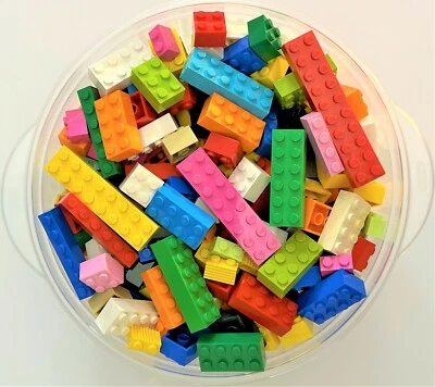 50 LEGO Basic Bricks 2x2 2x3 2x4 Bulk Lot Mix Colors Large Big Buy 4 Get 1 FREE - Image 1 of 4