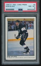 Rob Blake 1990-91 O Pee Chee OPC Premier RC #6 PSA 8