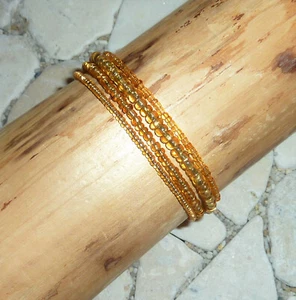 ★ Hágalo usted mismo ★ Juego de 4 pulseras ★ ámbar ★ - Imagen 1 de 2