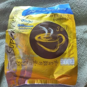 25 Sticks Khao Shong SUPER RICH The Essence Thai Instant Coffee Mix Powder 3In1 - Picture 1 of 2