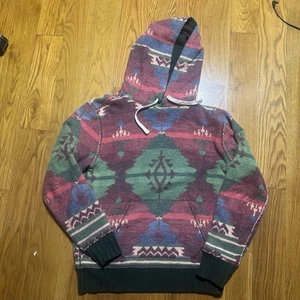 De colección Polo Ralph Lauren Azteca Patrón Suroeste Sudadera con Capucha Forrada Raro RL Pequeño - Imagen 1 de 5