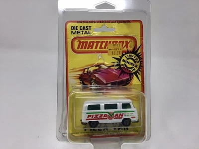 Linda caixa de fósforos super rápida * VW Bus Pizza Van ~ Imperdível ~ 45 anos ~ MOC - Imagem 1 de 4