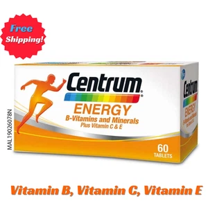 New Centrum Energy 60's  B-Vitamins and Minerals + Vitamin C & E Free Shipping - Picture 1 of 6