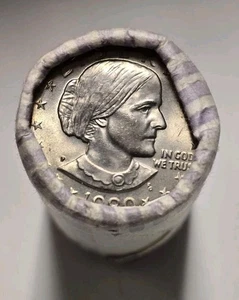 1980-P Susan B. Anthony dólar OBW banco de la Reserva Federal rollo envuelto (25 monedas) - Imagen 1 de 3