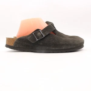 Birkenstock Boston Olive Green Suede Leather Men's EU 42 US 9 Clog Soft Footbed - Picture 1 of 10