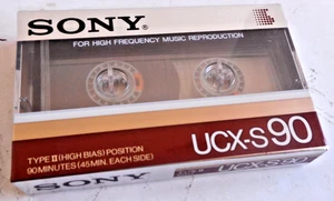 1 (EINE) SONY UCX-S90 TYPE II CASSETTE TAPE - BRANDNEU - VERSIEGELT - Bild 1 von 3