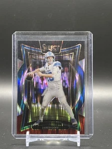 Amortiguador Panini Select Jared Goff 2024 negro rojo Prizm Detroit Lions #36 Concourse - Imagen 1 de 2