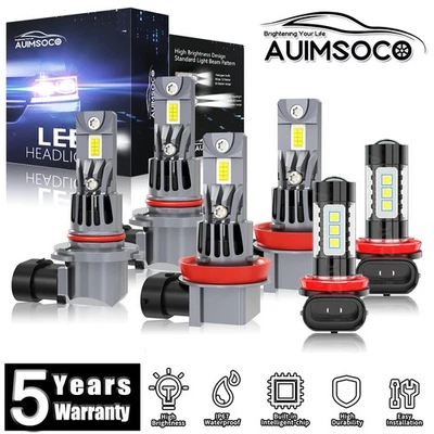 KIT de faros LED para Honda Ridgeline 2017-2020 bombillas haz antiniebla alto y bajo blanco frío Foto 1 de 4