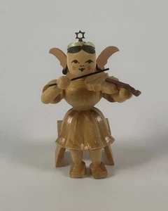 1273/25 Sitzender Engel mit Violine/Geige Kurzrockengel Fa. Blank Erzgebirge - Bild 1 von 5