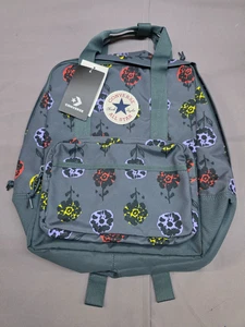 Converse Unisex Floral Square Backpack, Green - Picture 1 of 9