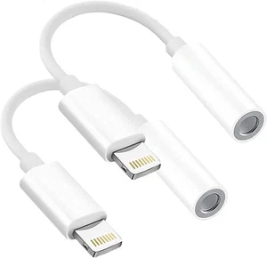 Kopfhörer Adapter, 2er Pack 3,5 mm Kopfhörer-/Ohrhöreranschluss Audio Aux weiß - Bild 1 von 8