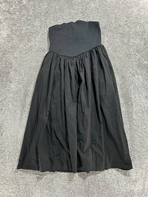 Anthropologie Dress Womens Large Petite Black Cotton Blouson New - Image 1 of 4